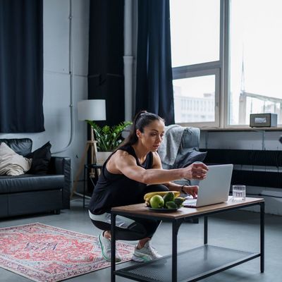 Bright sunny room dedicated for healthy lifestyle activities.